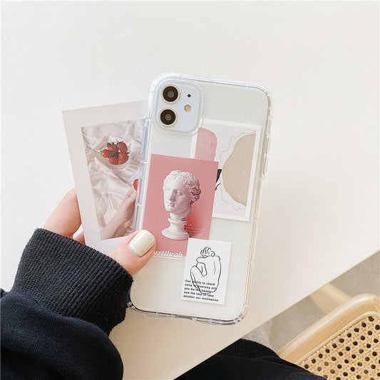 Compatible with Apple , Cold Wind Art Illustration For 11promax Apple X Mobile Phone Case