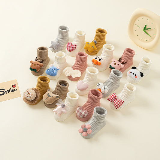 Spring And Autumn Non-slip Not Feel Tight With Feet Cartoon Room Socks