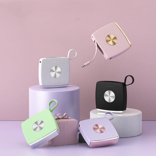 Ultra Thin Mini Power Bank Comes With A Cute And Portable Cable