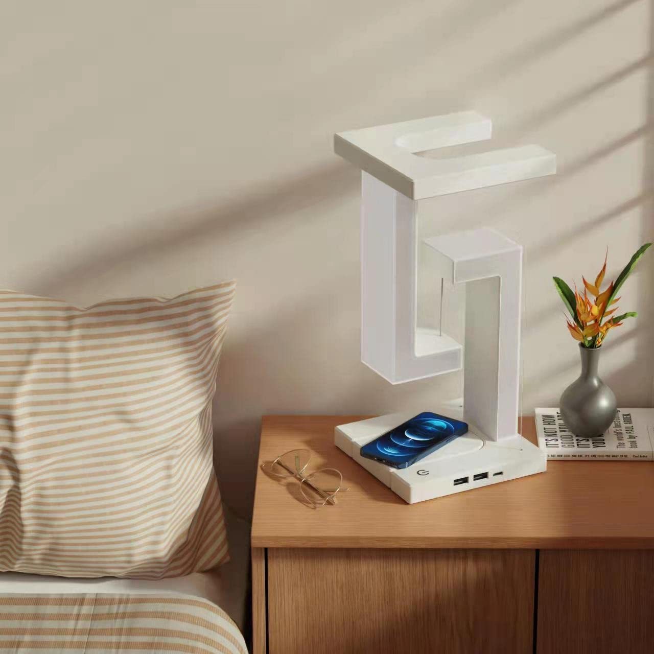 Wireless Charging Suspension Table Lamp,