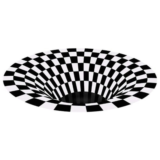 3D Vortex Illusion Carpet Swirl Printed Area Rug Floor Mat
