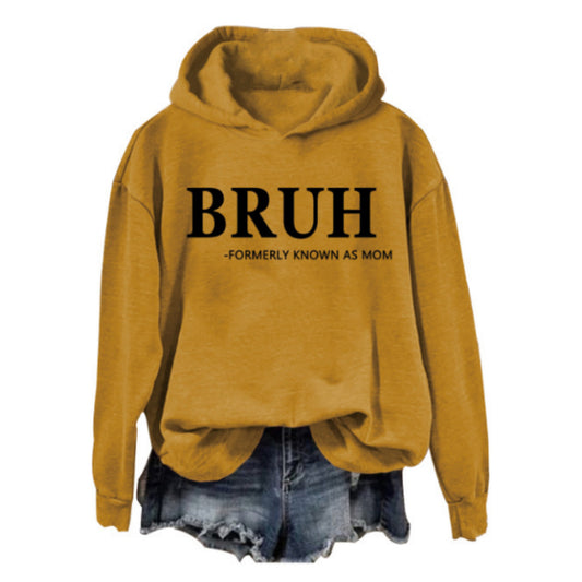 Independent Station Women's Fashion Printed Casual Hooded Long Sleeve Sweater